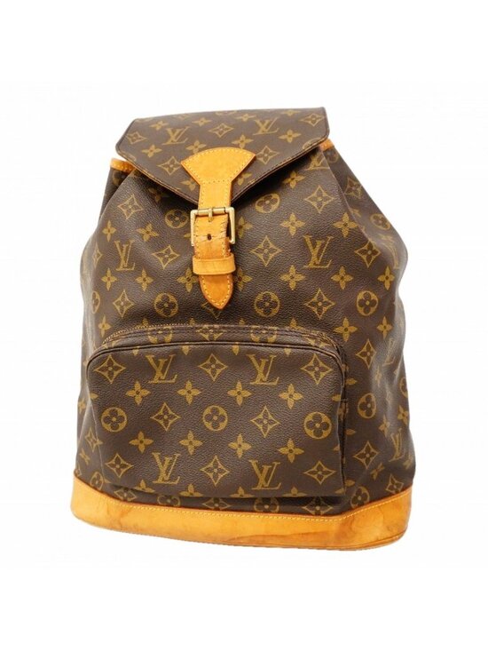 louis vuitton brown monogram canvas montsouris gm backpack owned piece Monogram Canvas Montsouris Backpack MM